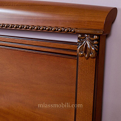 Кровать двойная (1600x2000) Lorenzo вишня с ножной спинкой