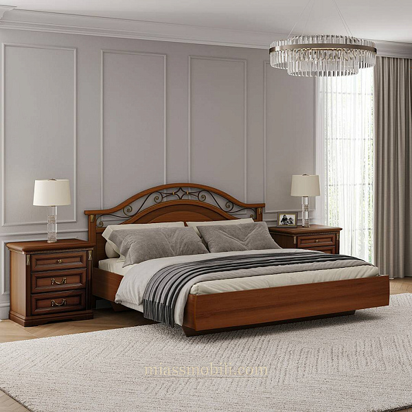 Кровать двойная (1600х2000) Joconda орех без ножной спинки, вариант №1