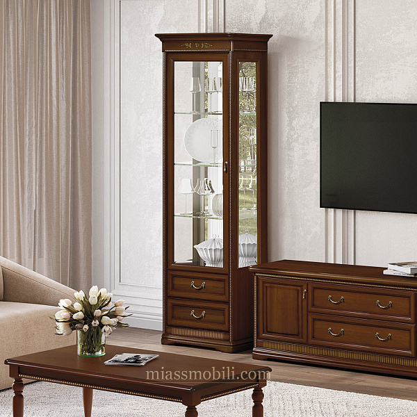 Шкаф 1-дв. для посуды (с зеркалом)